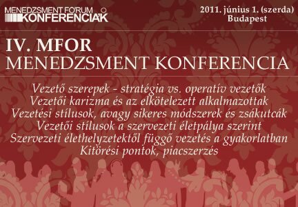 IV. Mfor menedzsment konferencia
