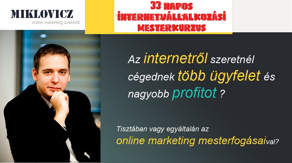 internetvállalkozási mesterkurzus minden internet vállalkozás részére